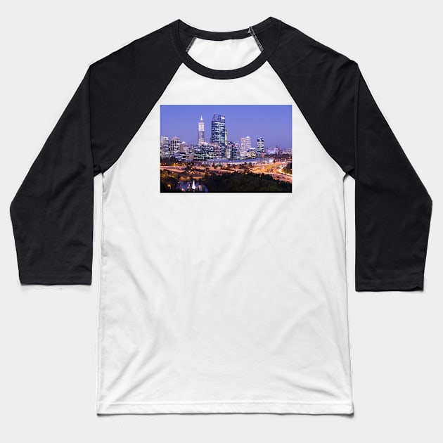 Perth - Australia Baseball T-Shirt by Kat C.